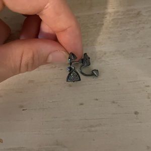 Kendra Scott Gunmetal ear climbers